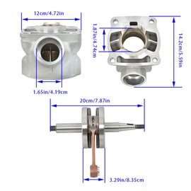 ANTUKO Motorcycle Cylinder Crankshaft Gasket Piston Kit Replacement for YZ80 YZ 80 1993 1994 1995-2000 2001