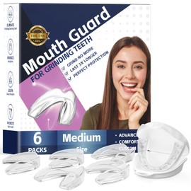 6 Pack Women Mouth Guards,Comfortable Dental Guards for Teenagers Grinding Teeth,Moldable Night Guards for Clenching Teeth, Bruxism,TMJ,Teeth Whitening Tray & Sports