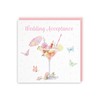 Hunts England - Pink Cocktail And Butterflies Wedding Acceptance Card