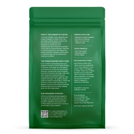 Purity Coffee EASE Dark Roast Ground Coffee for Low Acidity - USDA Organic and Third-Party Tested for Antioxidants, Mold, Mycotoxins and Pesticides - 12oz (Purity Ease, dark_roast) | Ground| EASE