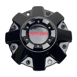 Mayhem Gloss Black/Red Logo Wheel Center Cap C108015BR01