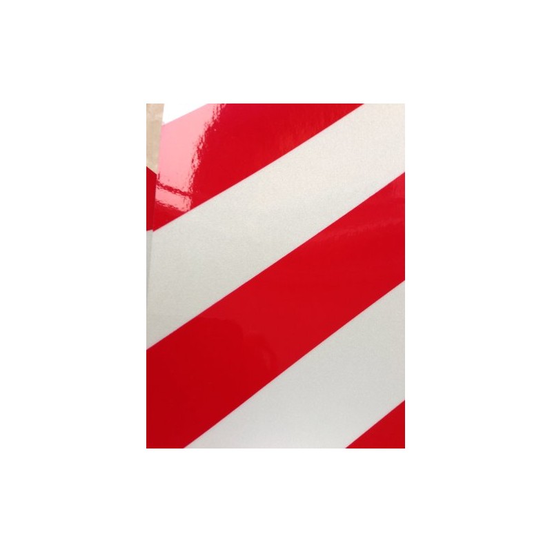 Folie Reflective Warning Signs 2x Red/White Stripes 30 x 10