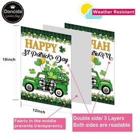 Doncida Doncida Seasonal Garden Flags Set of 12 Double Sided Double Stitching 12x18 Inch, Easter Spring Yard Flags for Outside Decor, Includes Free Anti-Wind Clip and Stopper