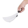 Stainless Steel Pot Strainer with Handle, Crescent Half Moon Shaped