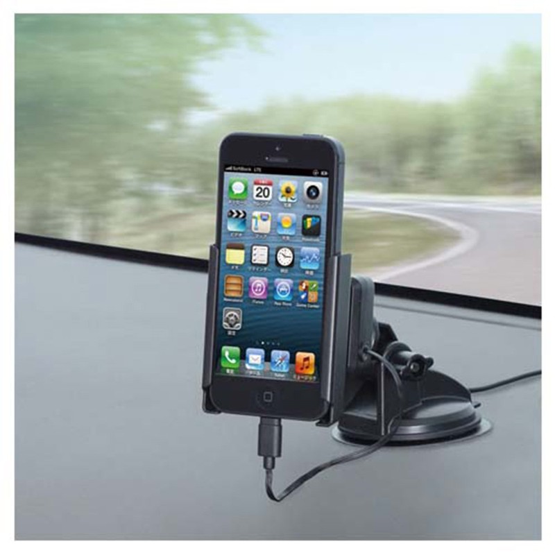 seiwa Apple MFi Certified Reel Charger with Suction Cup Holder