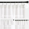 MIULEE Pure White Back Tab Blackout Curtains 84 Inch Length