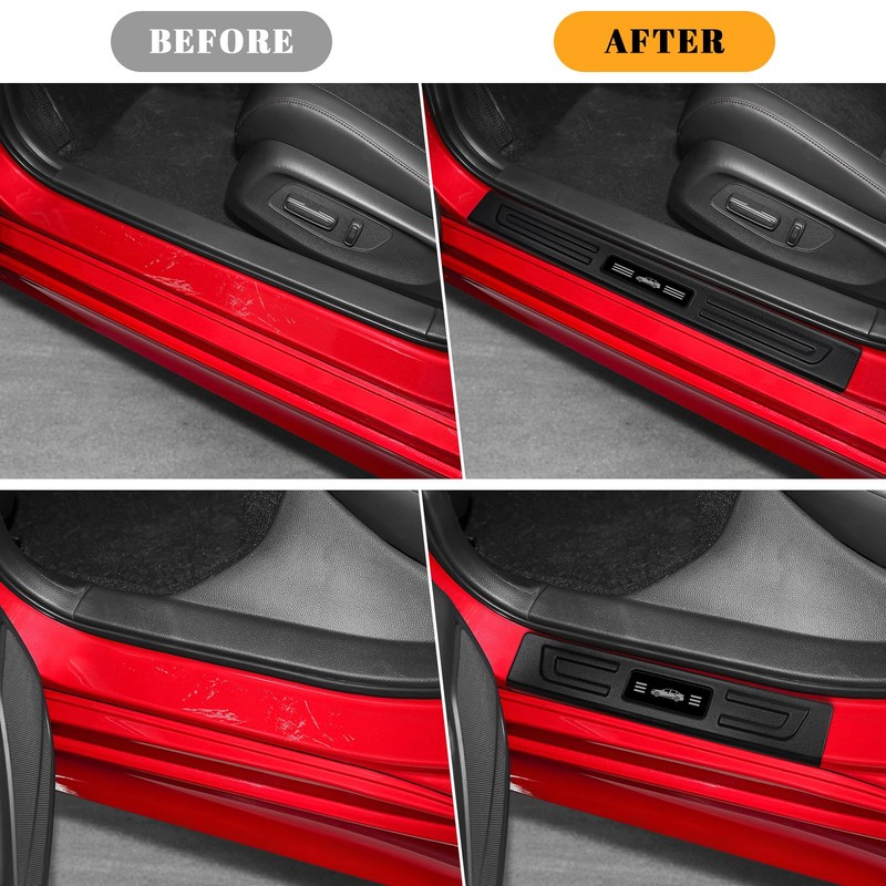 PeakPurit 4PCS Car Door Edge Guards Door Sill Protector for