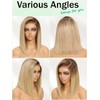 KLAIYI Bye Bye Knots Glueless Wig Blonde with Brown Roots