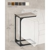VASAGLE C-Shaped End Table, Small Side Table for Couch, Sofa