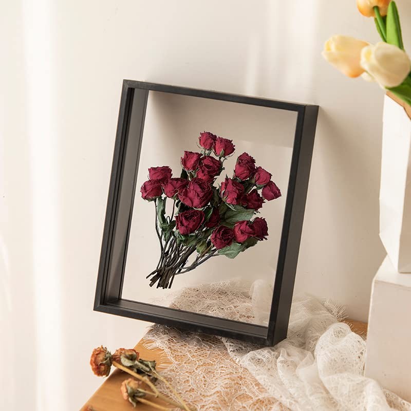 Wooden Dried Flower Photo Frame Dried Flower Display Stand Decorative