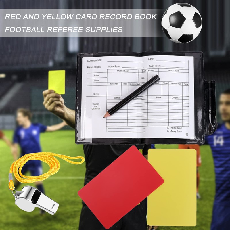 2 Sports Football Referee Cards Set Red Card Yellow Card