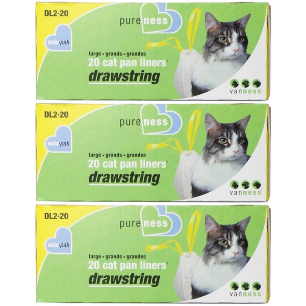 Pureness Large Drawstring Valu-Pak Cat Pan Liners, 20 Count (Pack