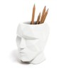 balvi The Head Pen Container White Shape of a Geometric
