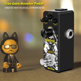 AFOT Mini Booster Guitar Effect Pedal,True Gain Booster,Micro Clean Boost Pedal for Electric Guitar Pure Clean Mini Booster Pedals Mini Size True Bypass