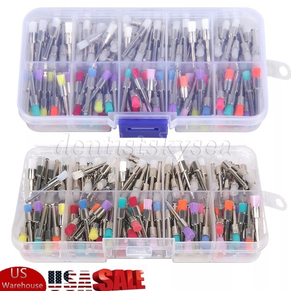 SANDENT 200 Pcs Dental White & Colorful Nylon Latch Flat