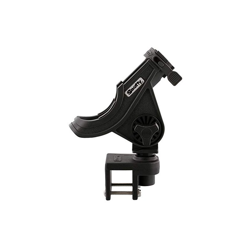 Scotty #284-BK Baitcaster/Spinning Rod Holder w/ #243 Square Rail Mount