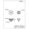 Westbrass D213-50 3-1/2" Wing Nut Twist Style Large Kitchen Sink
