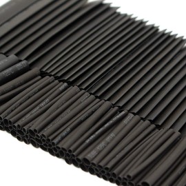 127Pcs Heat Shrink Tubing Kit 12 Sizes Black Electric Insulation Heat Shrink Wrap Cable Sleeve Shrink Ratio 2: 1