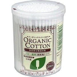 [Bulk Purchase] Organic Cotton Baby Swabs, 200 Pieces [x4 Packs]