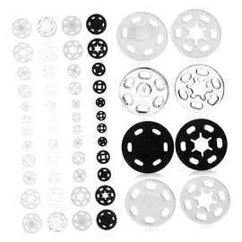 120 Juegos De Botones De PresióN Invisibles De PláStico Para Coser - Broches Transparentes De 7 Mm, 10 Mm, 15 Mm Para Ropa Y Manualidades
