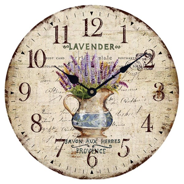 YOAI Wall Clock Kitchen Clock Vintage Shabby Chic Antique Nostalgia