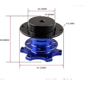 FireAngels Universal Steering Wheel Snap Off Quick Release Hub Adapter Boss Kit With 6-hole Steering Wheel Hub (Purple)