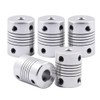 Saipor Pack of 5 Flexible Couplings (5 mm to 8