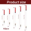 40PCS Coarse Fishing Floats Set - Transparent Waggler & Pole