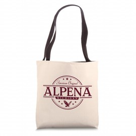 Alpena Michigan - Alpena MI Label Tote Bag