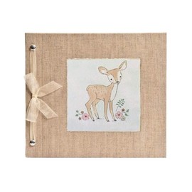 Beautiful Baby Memory Book Keepsake, Hugs and Kisses XO, Baby Girl, Fawn, Baby Journal and Photo Album