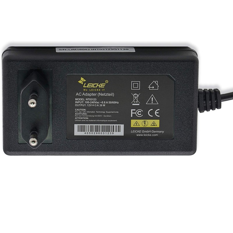 LEICKE Ull Universal Power Supply, 5.5 x 2.5 mm Plug
