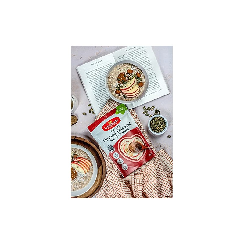 Linwoods Milled Flaxseed Chia Apple & Cinnamon 200g 8 Pack