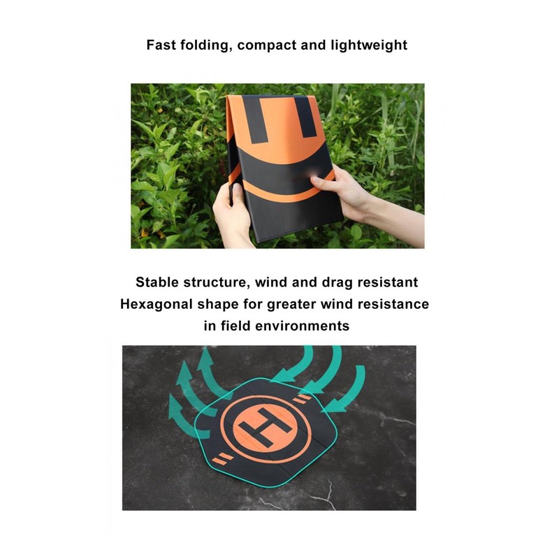 Dilwe Foldable Drone Landing Pad, Waterproof, Reduces Wind Resistance, Wear-resistant