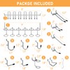 INCLY 176PCS Extra Thick Pegboard Hooks, 1/4" Heavy Duty Metal