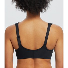 Exclare Front Closure Bra for Women Plus Size Full Coverage Underwire Unpadded Lace Comfortable Brassiere(Black, 42DD)