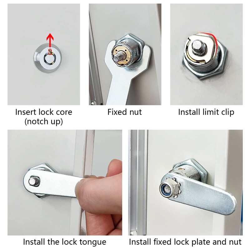 Uenhoy 4 Pack Tubular Cam Lock 1 Inch Cabinet Cam
