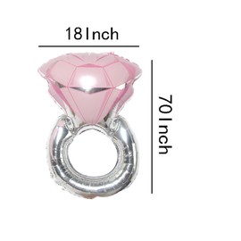 2Pcs Big Diamond Ring Foil Balloons Inflatable Wedding Large Engagement Anniversary Party Supplies