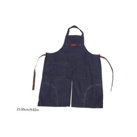 LABRIMP Sleeveless Denim Bib Apron for Women Men Pottery Work Kitchen Pockets Split Leg Breathable Comfort