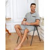 Jahetuul Shorty Pyjamas Men's Set Summer Cotton Sleepwear Round Neck