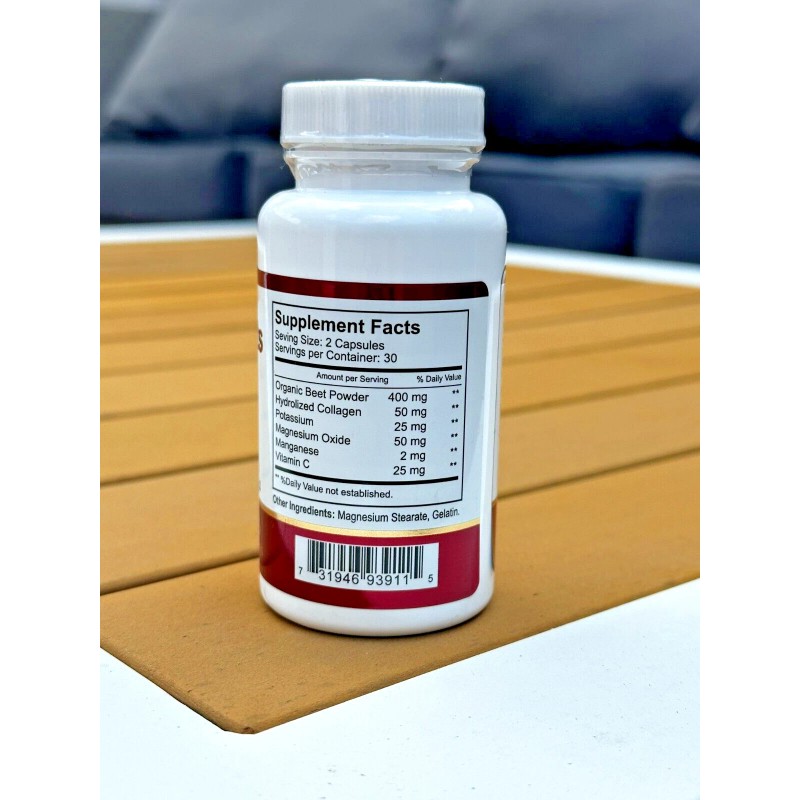 AllNue Natural Mega Beets Superfood Capsulas Energy Beetroot Bones Antioxidant