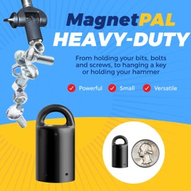 MagnetPAL Heavy-Duty Neodymium Anti-Rust Magnet, Magnetic Stud Finder, Hide-A-Key, Tool Holder & Retrieval, Most Powerful Magnet 12lb Pull, Indoor or Outdoor Multi Use Tools, Quick Release Keys Blue