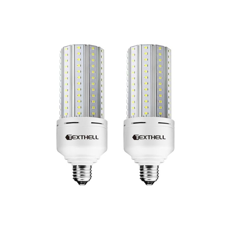 TEXTHELL 60w led Light Bulb 500w Equivalent 7500lm 2pack，5000k Daylight