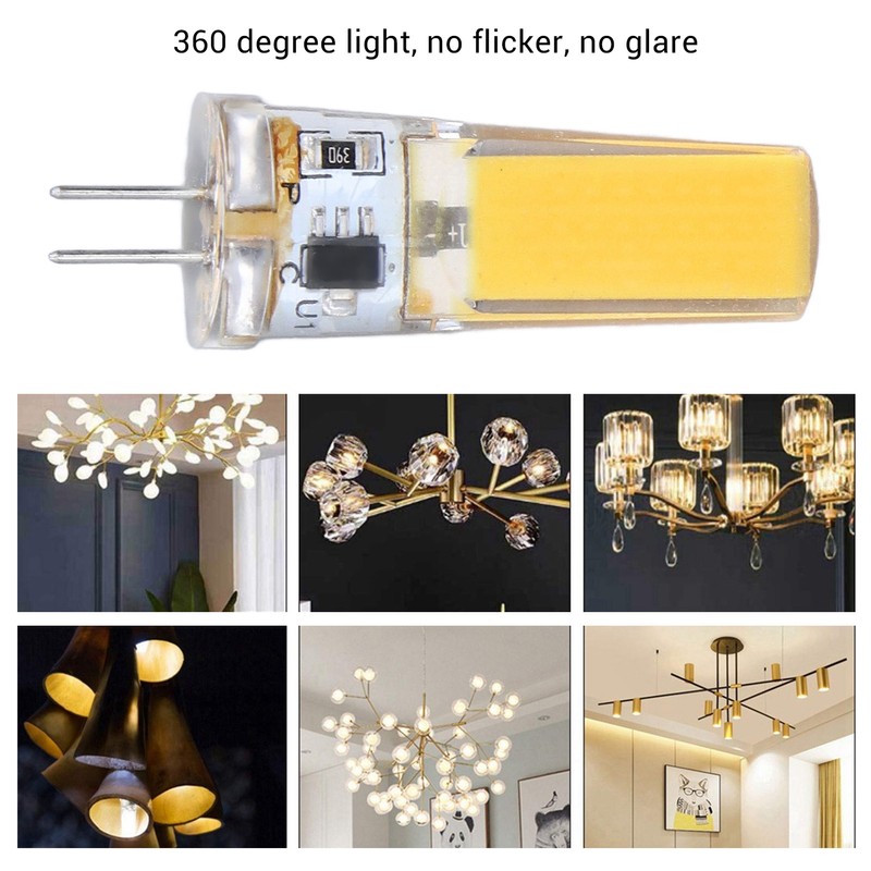 6 Pieces G4 LED Bulbs 9W Dimmable COB Lamp 500LM