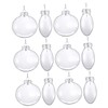 MAGICLULU 20pcs Fillable Round Transparent Clear Christmas Baubles Transparent Ball
