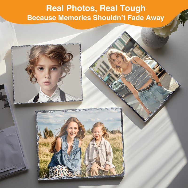 Aulsetch Sublimation Slate Blanks Rock Plaque Photo for 8X12 Inch