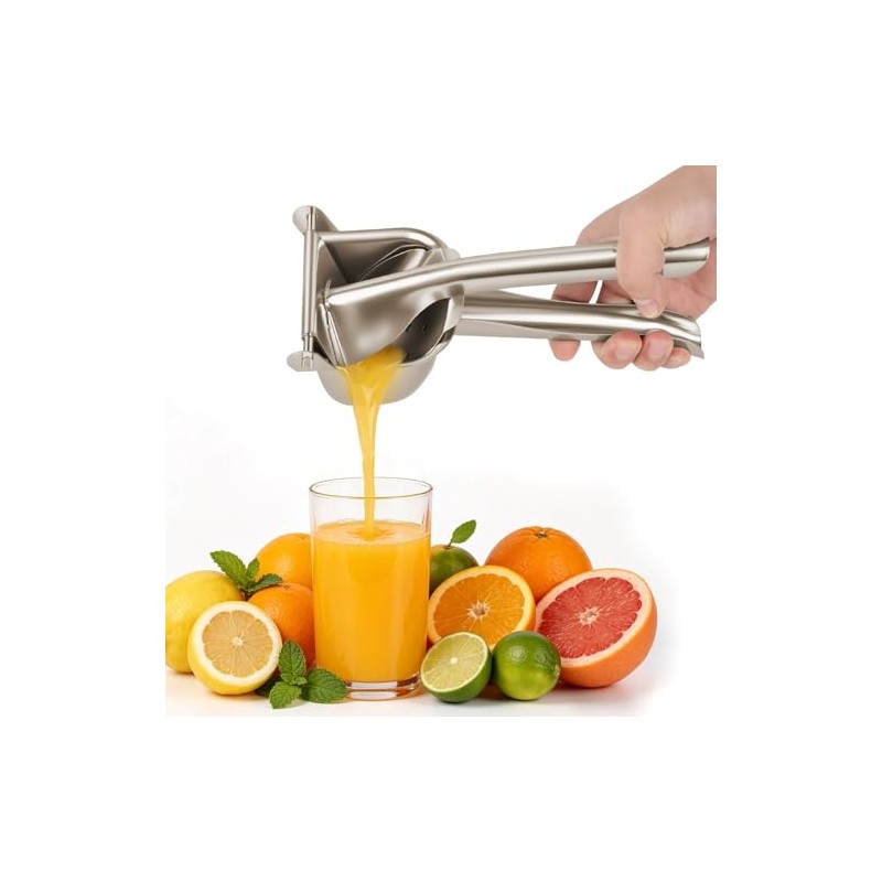 Heavy Duty Metal Lemon Squeezer-Stainless Steel Manual Fruit Juicer Hand