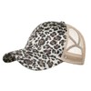 One Limitation CP351 Leopard Print Mesh Cap, Hat, Running, Outdoors,