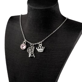 UJIMS Sleeping Princess Movie Merch Princess Aurora Inspired Necklace Fairy Tale Princess Gift Sleeping Princess Fans Gift (SleepingBeautyNecklaces)