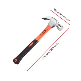 3 PCS 12oz Claw Hammer, Carbon Steel Nail Hammer with Non Slip Handle, Framing Hammer for Furniture Assemble