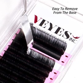VEYES INC Cashmere Volume Lash Extensions C CC D DD LD L B J M Curl 0.03-0.20 thickness 5-25mm, Super Matte Black Individual Eyelashes Tray, Professional Supplies for Lash Techs (0.03 C 8mm)